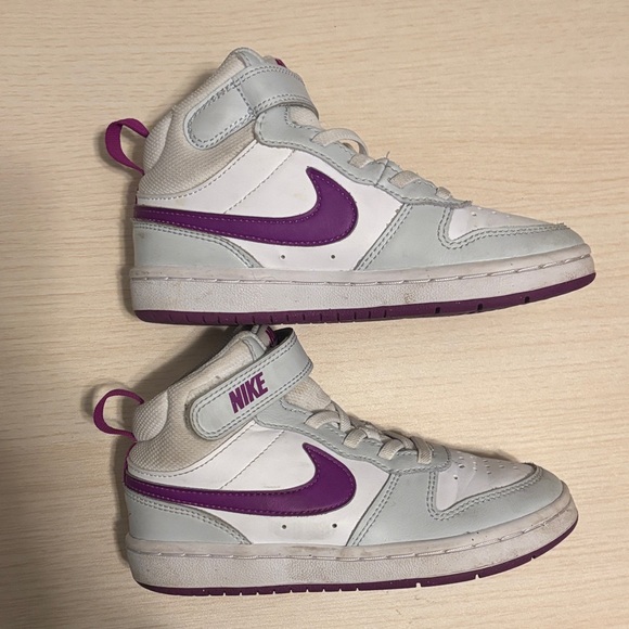 Nike Kids High-Top Sneakers - White and Purple - Picture 3 of 5
